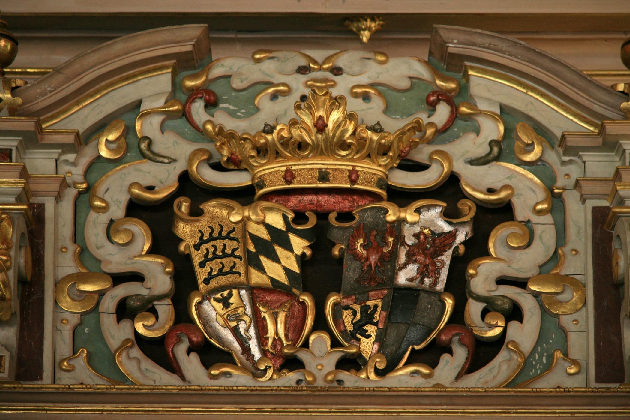Residenzschloss Urach, Wappen im Goldenen Saal